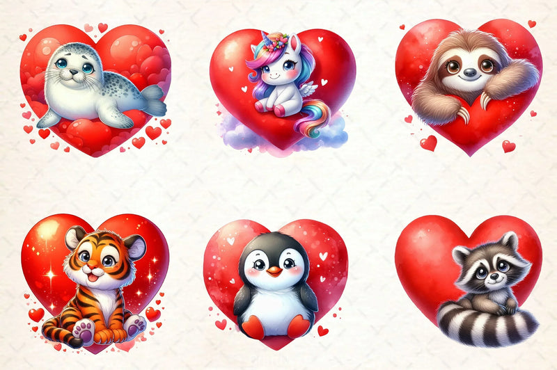 Valentine Animals Clipart Bundle - CraftNest - Digital Crafting and Art