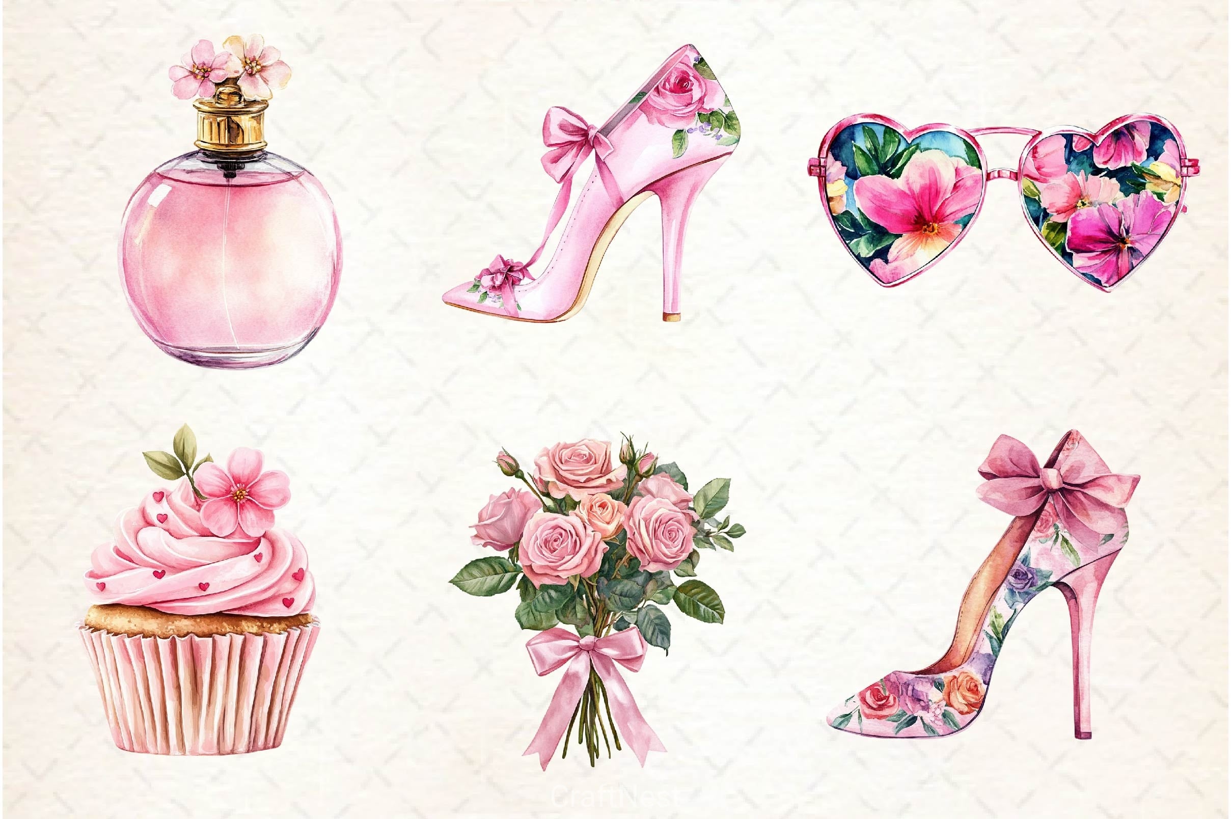 Pink Coquette Mothers Day Clipart Bundle - CraftNest - Digital Crafting and Art