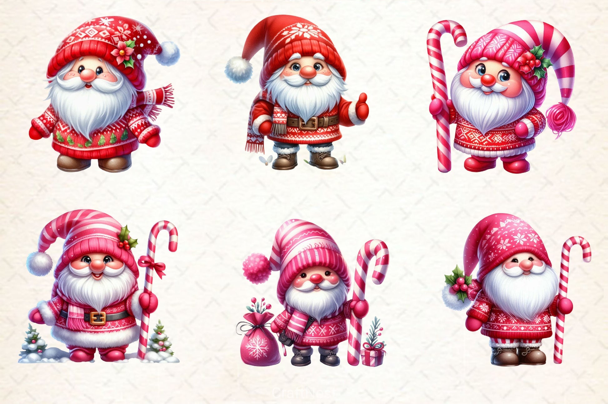 Christmas Gnomes Clipart Bundle 11 - CraftNest - Digital Crafting and Art