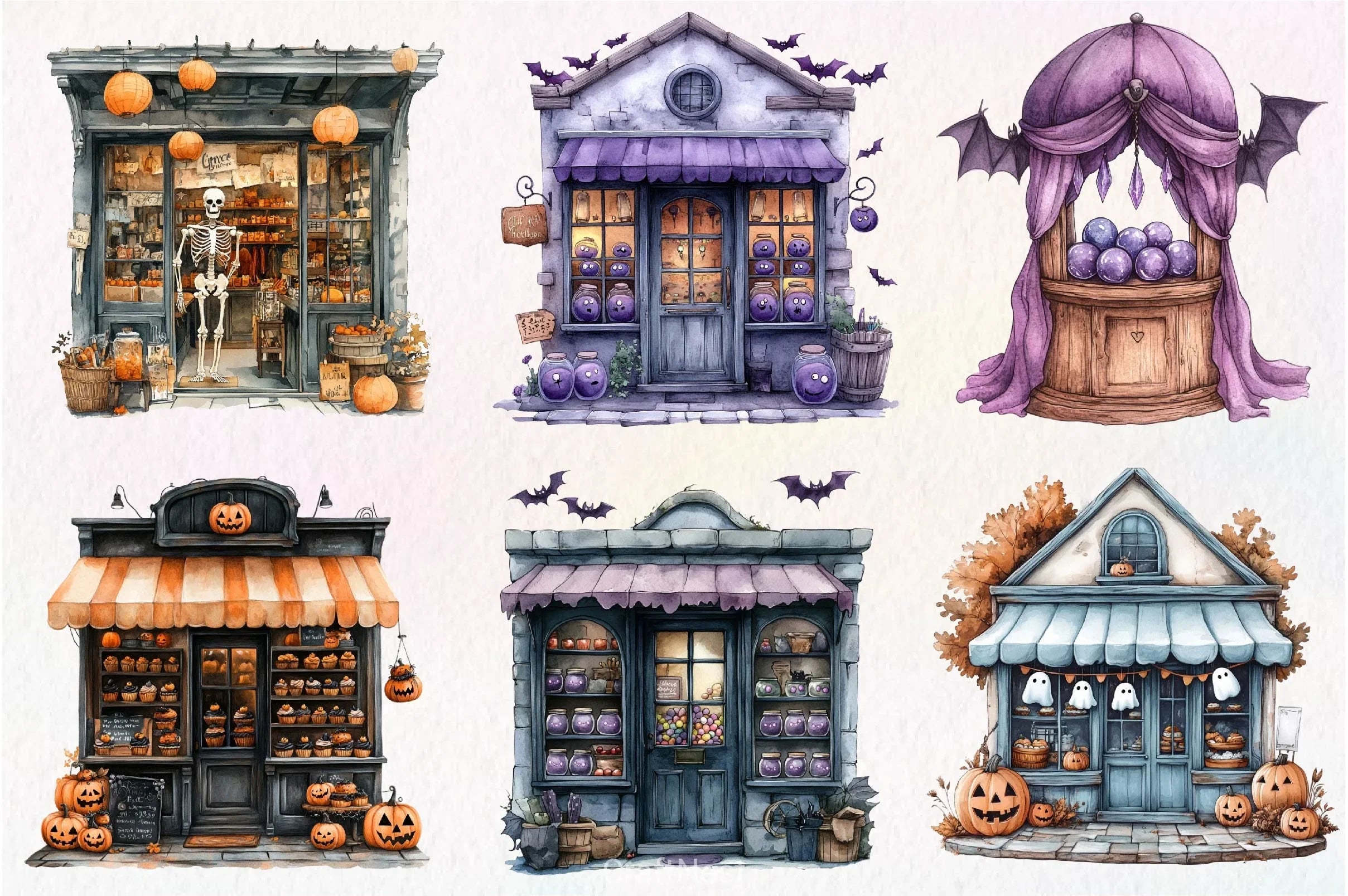 Halloween Storefront Clipart Bundle 1 - CraftNest - Digital Crafting and Art