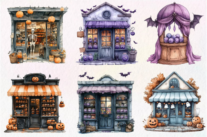 Halloween Storefront Clipart Bundle 1 - CraftNest - Digital Crafting and Art