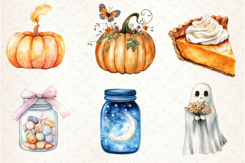 Serene Halloween Day Clipart Bundle - CraftNest - Digital Crafting and Art