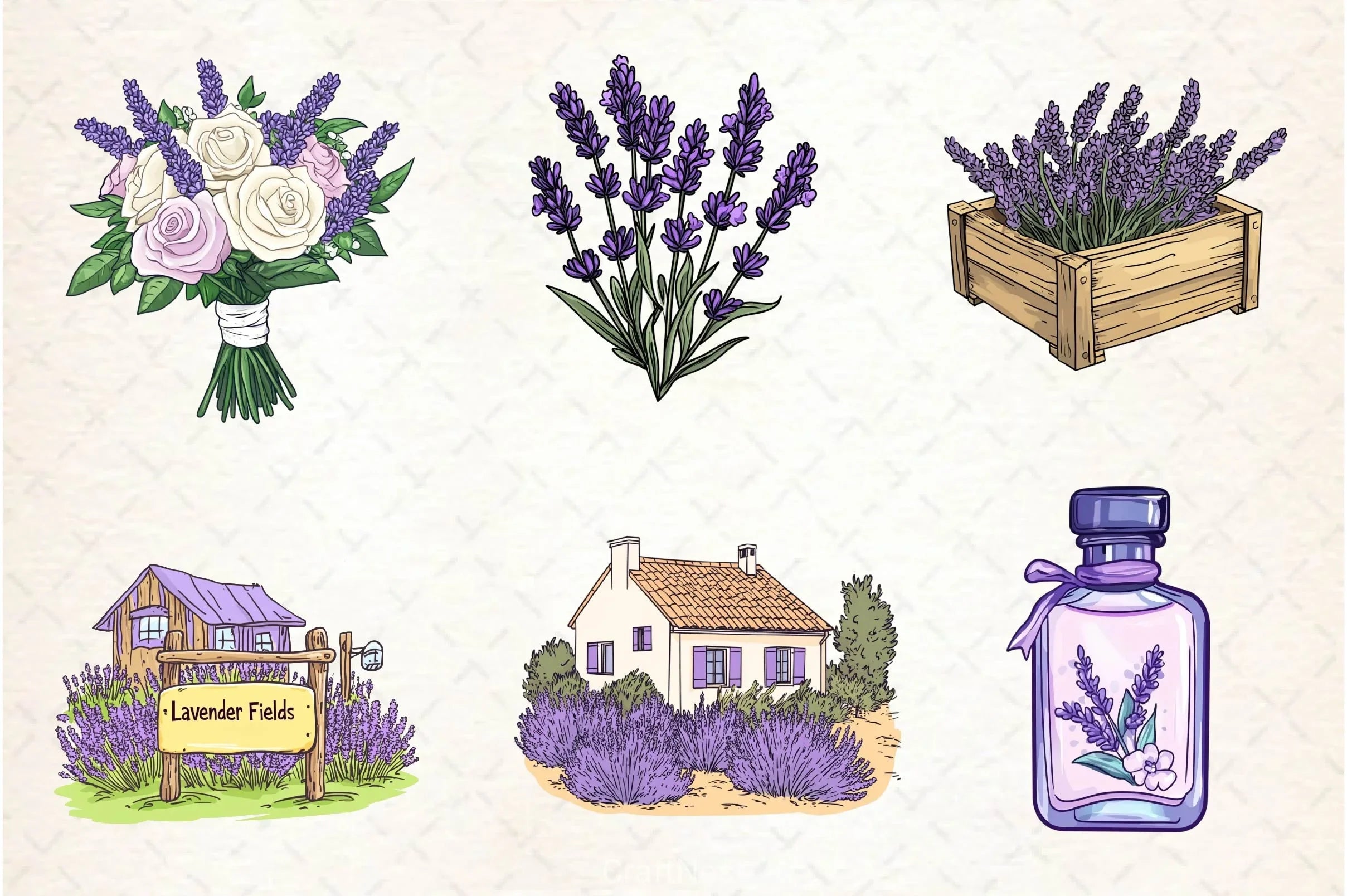 Lavender Spring Clipart Bundle 2 - CraftNest - Digital Crafting and Art