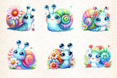 Cute Snail Clipart Bundle 3 - CraftNest - Digital Crafting and Art