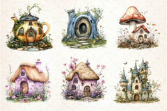 Spring Fairy House Clipart Bundle - CraftNest - Digital Crafting and Art