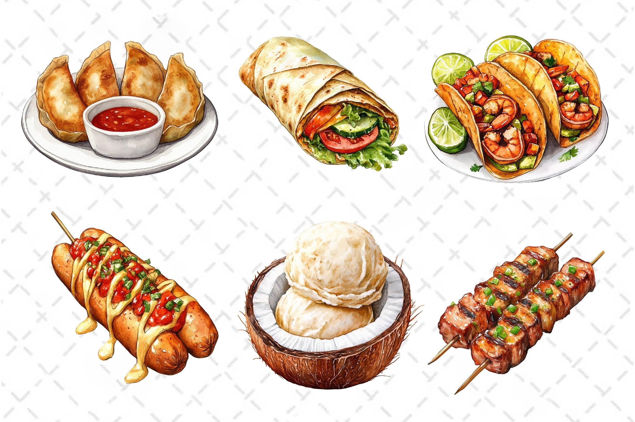 Street Food Clipart Bundle - CraftNest - Digital Crafting and Art