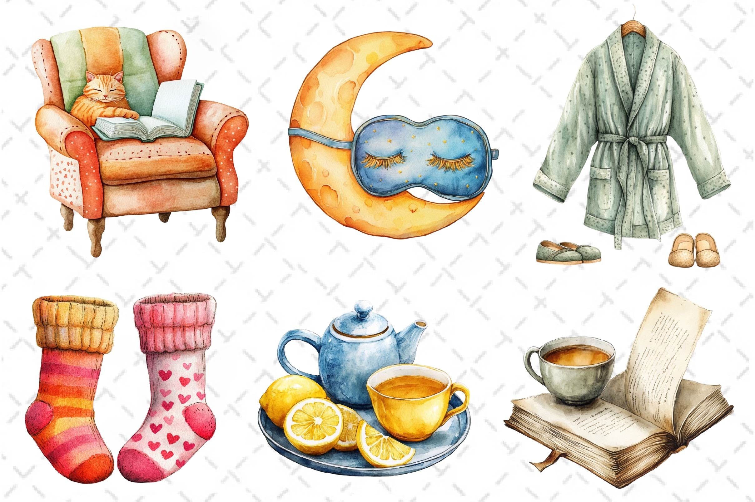 Cozy Evening Clipart Bundle - CraftNest - Digital Crafting and Art
