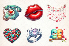 Retro Valentine Clipart Bundle 3 - CraftNest - Digital Crafting and Art
