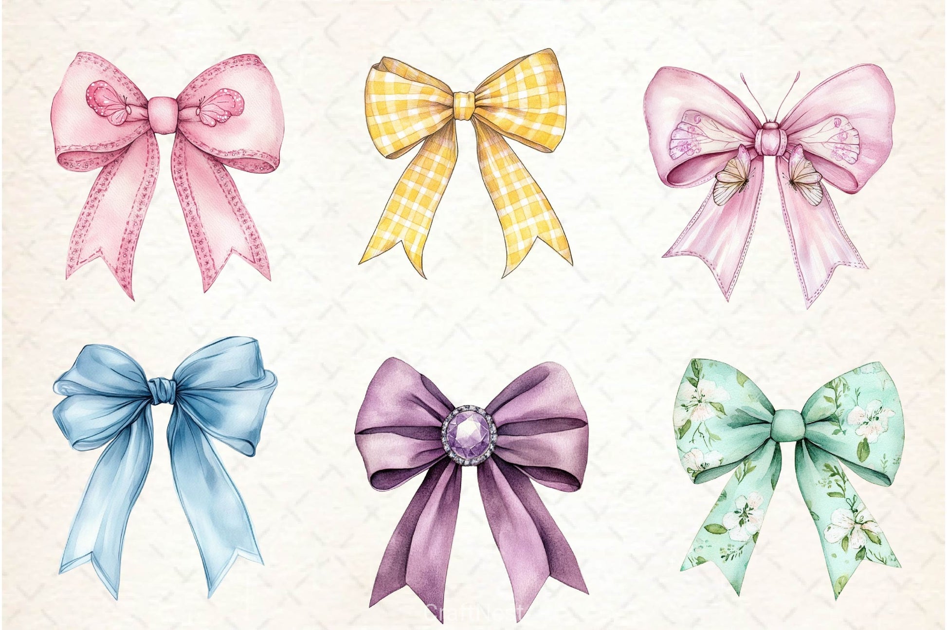 Coquette Bow Spring Clipart Bundle - CraftNest - Digital Crafting and Art