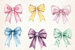 Coquette Bow Spring Clipart Bundle - CraftNest - Digital Crafting and Art