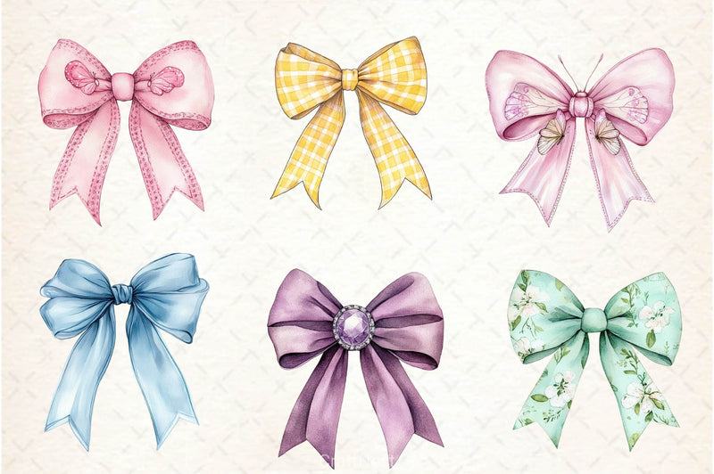 Coquette Bow Spring Clipart Bundle - CraftNest - Digital Crafting and Art