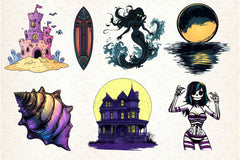 Gothic Summer Clipart Bundle 4 - CraftNest - Digital Crafting and Art