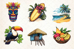 Tropical Summer Clipart Bundle 4 - CraftNest - Digital Crafting and Art