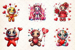 Valentine's Day Voodoo Doll Clipart Bundle 2 - CraftNest - Digital Crafting and Art