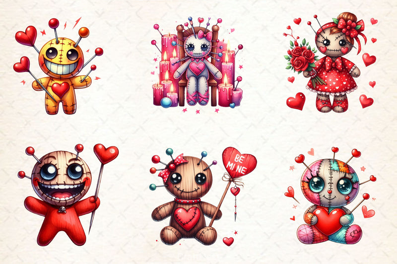 Valentine's Day Voodoo Doll Clipart Bundle 2 - CraftNest - Digital Crafting and Art