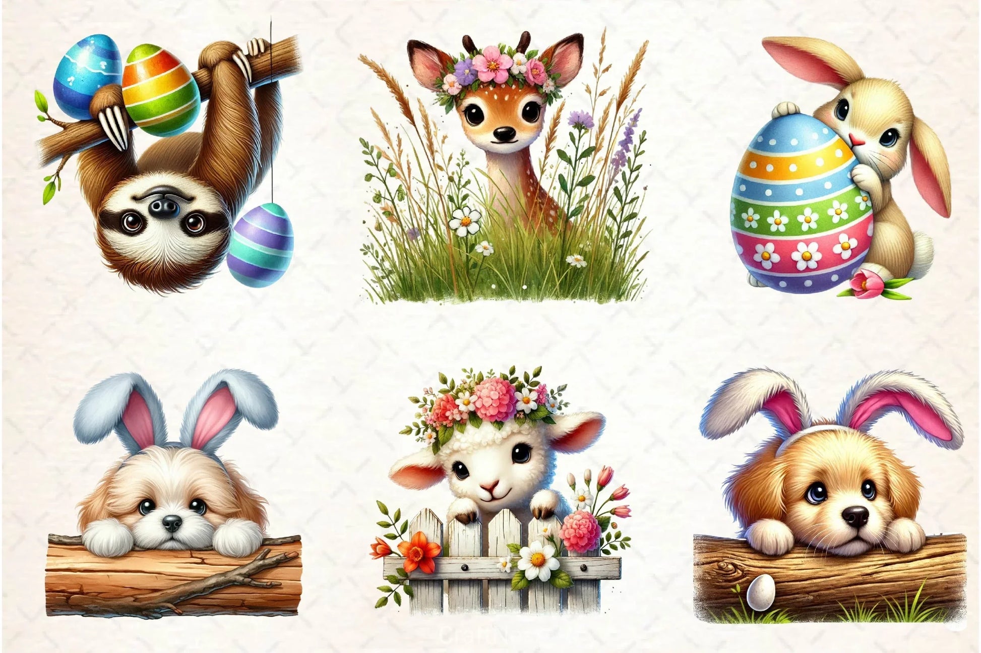 Peeking Easter Animal Clipart Bundle 2 - CraftNest - Digital Crafting and Art
