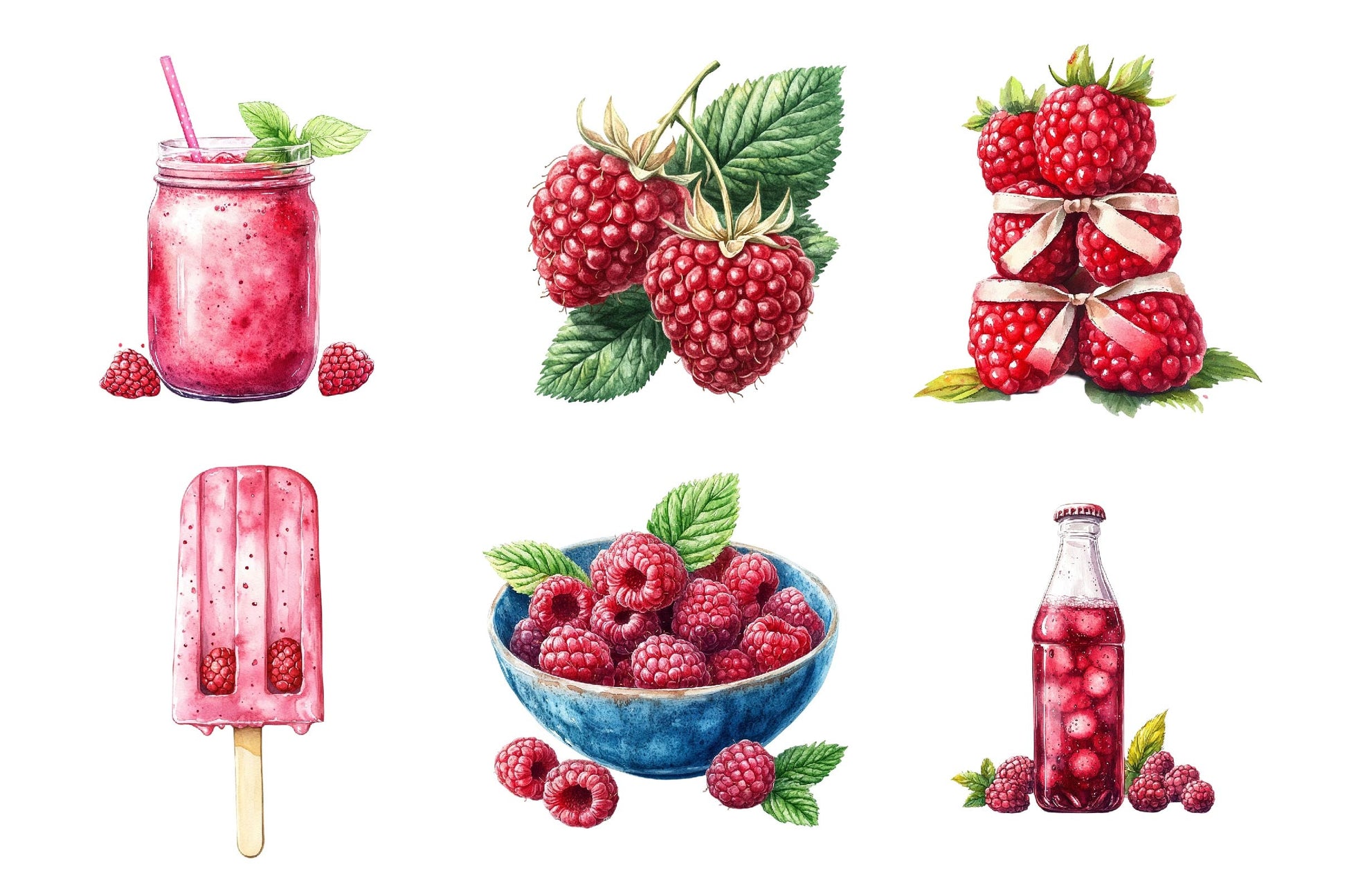 Raspberry Clipart Bundle 3 - CraftNest - Digital Crafting and Art