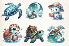 Collection Sea Turtle Clipart Bundle - CraftNest - Digital Crafting and Art
