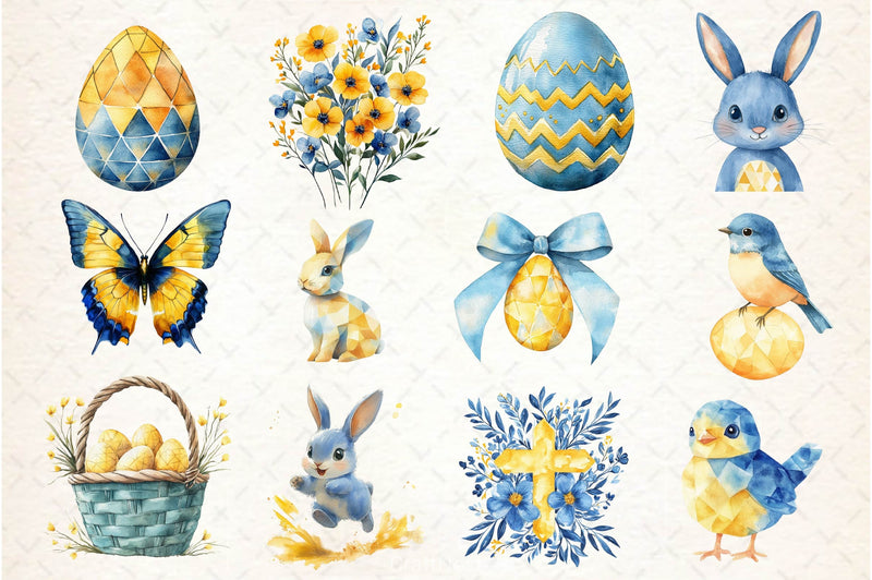 Geometric Pastel Easter Clipart Bundle - CraftNest - Digital Crafting and Art