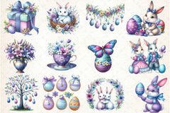 Purple Pastel Easter Clipart Bundle 2 - CraftNest - Digital Crafting and Art