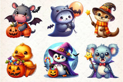 Cute Halloween Animals Clipart Bundle - CraftNest - Digital Crafting and Art
