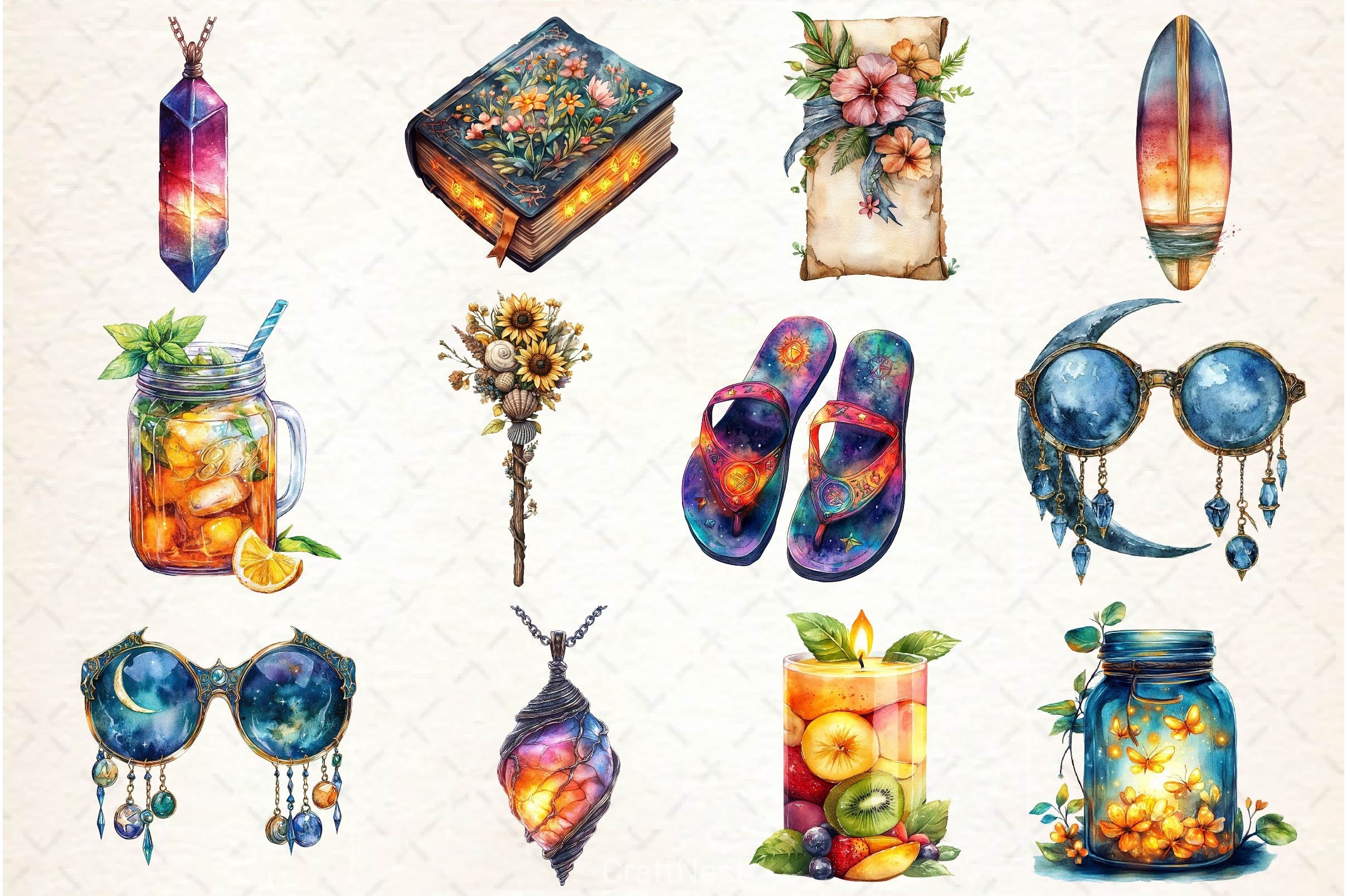 Witchy Summer Clipart Bundle - CraftNest - Digital Crafting and Art