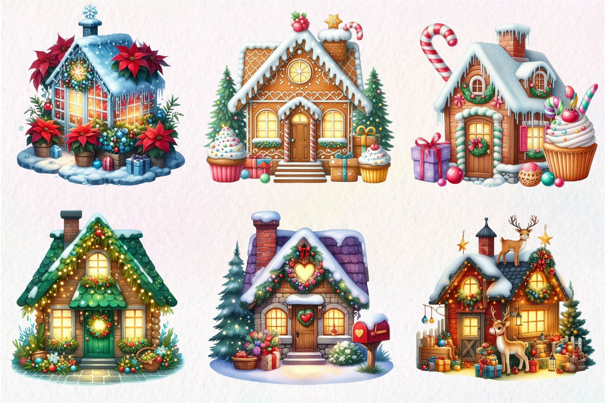 Christmas House Clipart Bundle 2 - CraftNest - Digital Crafting and Art