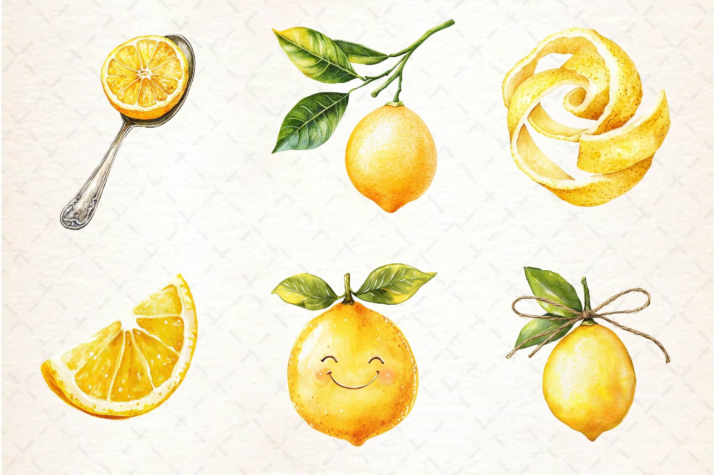 Lemon Clipart Bundle 2 - CraftNest - Digital Crafting and Art