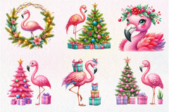 Christmas Flamingo Clipart Bundle 3 - CraftNest - Digital Crafting and Art