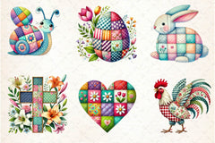 Patchwork Easter Clipart Bundle 4 - CraftNest - Digital Crafting and Art