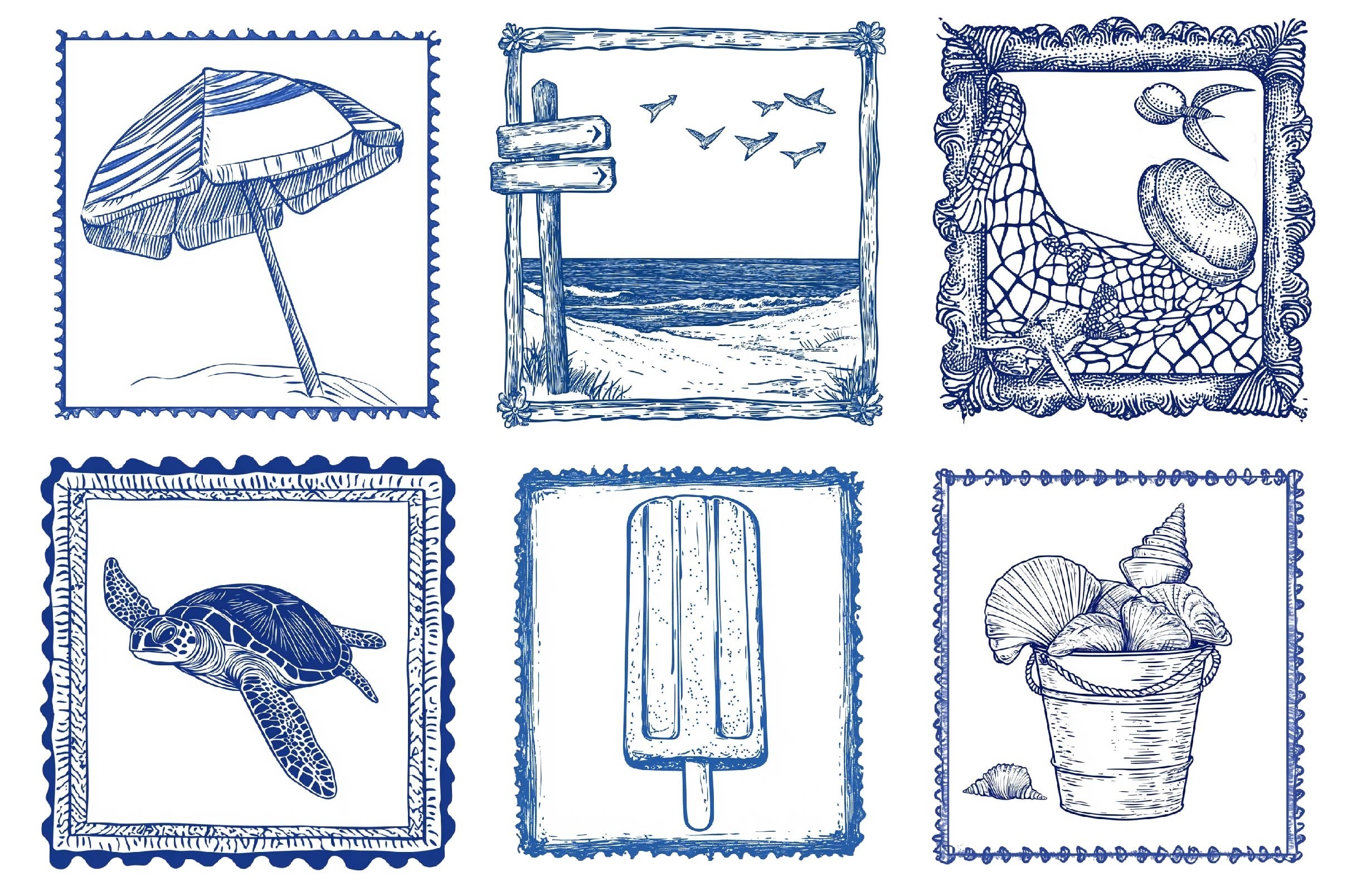 Summer Coastal Clipart Bundle - CraftNest - Digital Crafting and Art