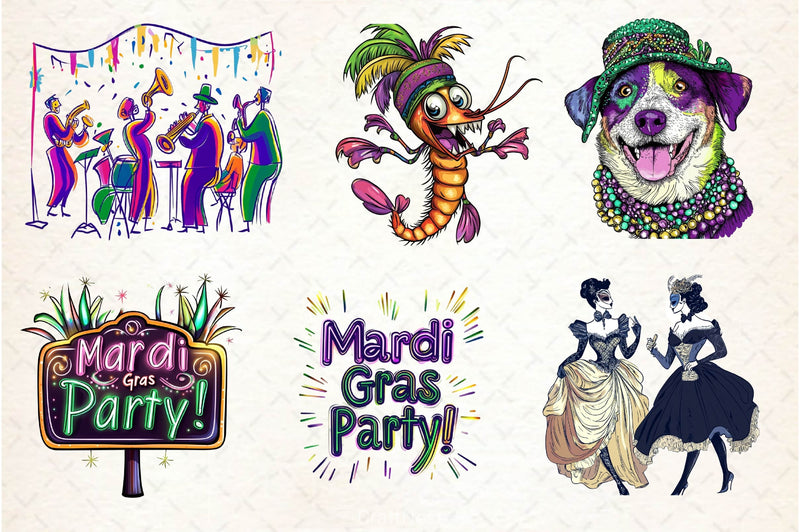 Mardi Gras Clipart Bundle 8 - CraftNest - Digital Crafting and Art