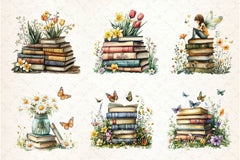 Spring Books Clipart Bundle 3 - CraftNest - Digital Crafting and Art
