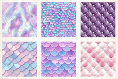 Mermaid Glam Digital Paper - CraftNest - Digital Crafting and Art