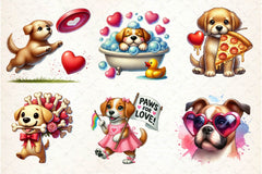 Valentine Dog Clipart Bundle 2 - CraftNest - Digital Crafting and Art
