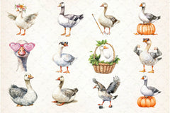 Silly Goose Clipart Bundle 4 - CraftNest - Digital Crafting and Art