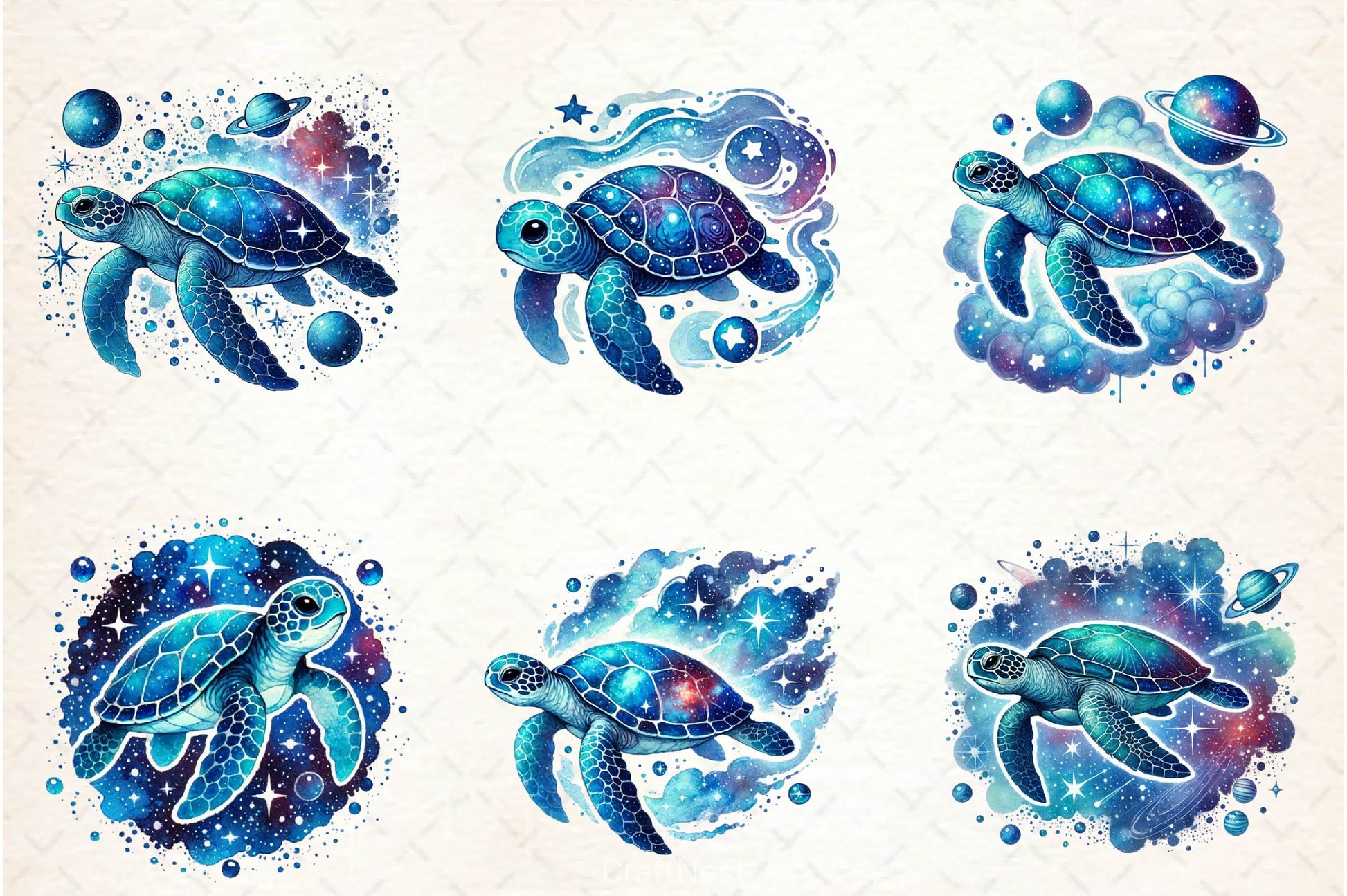 Celestial Turtles Clipart Bundle - CraftNest - Digital Crafting and Art