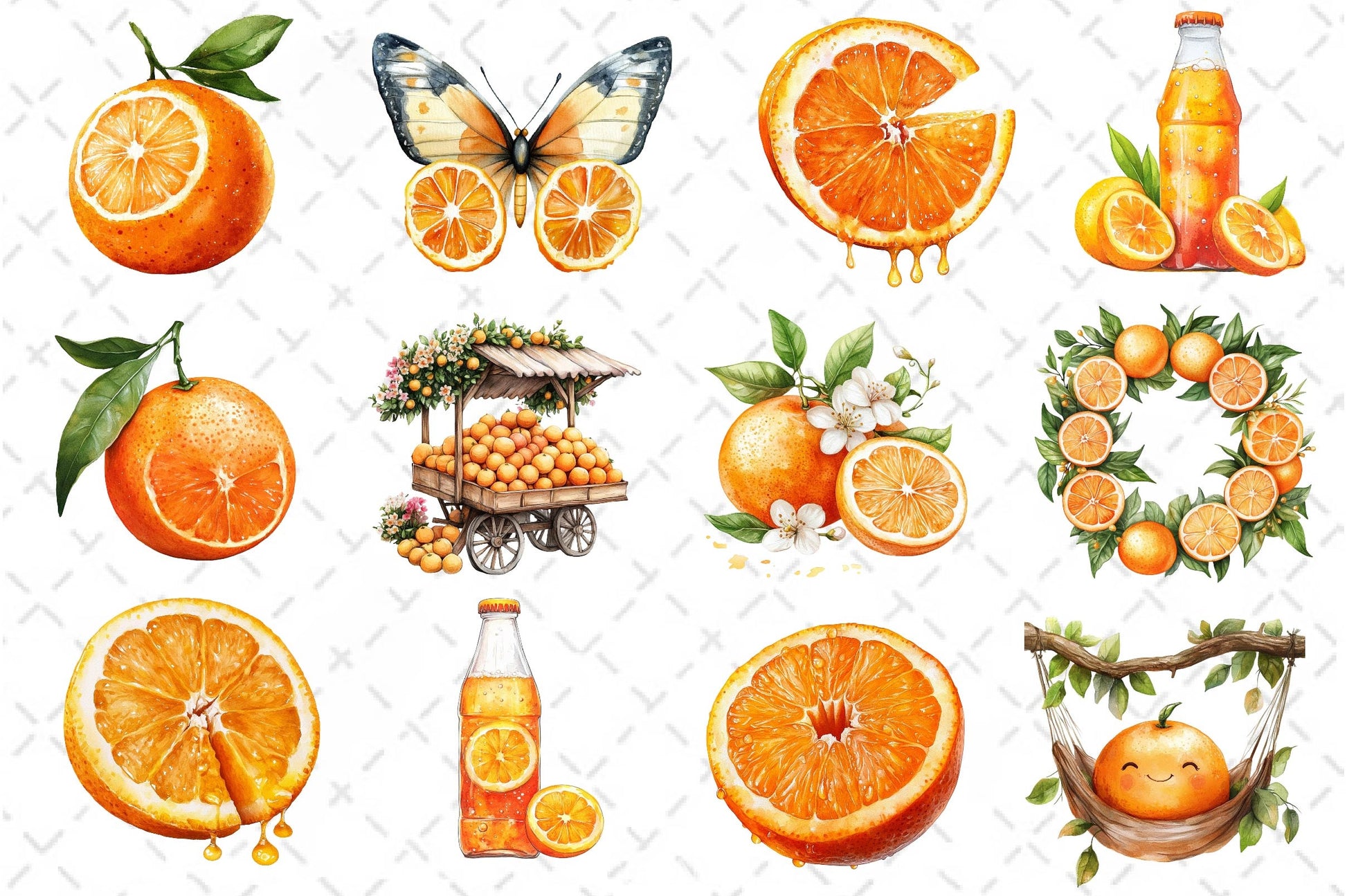 Oranges Clipart Bundle 2 - CraftNest - Digital Crafting and Art
