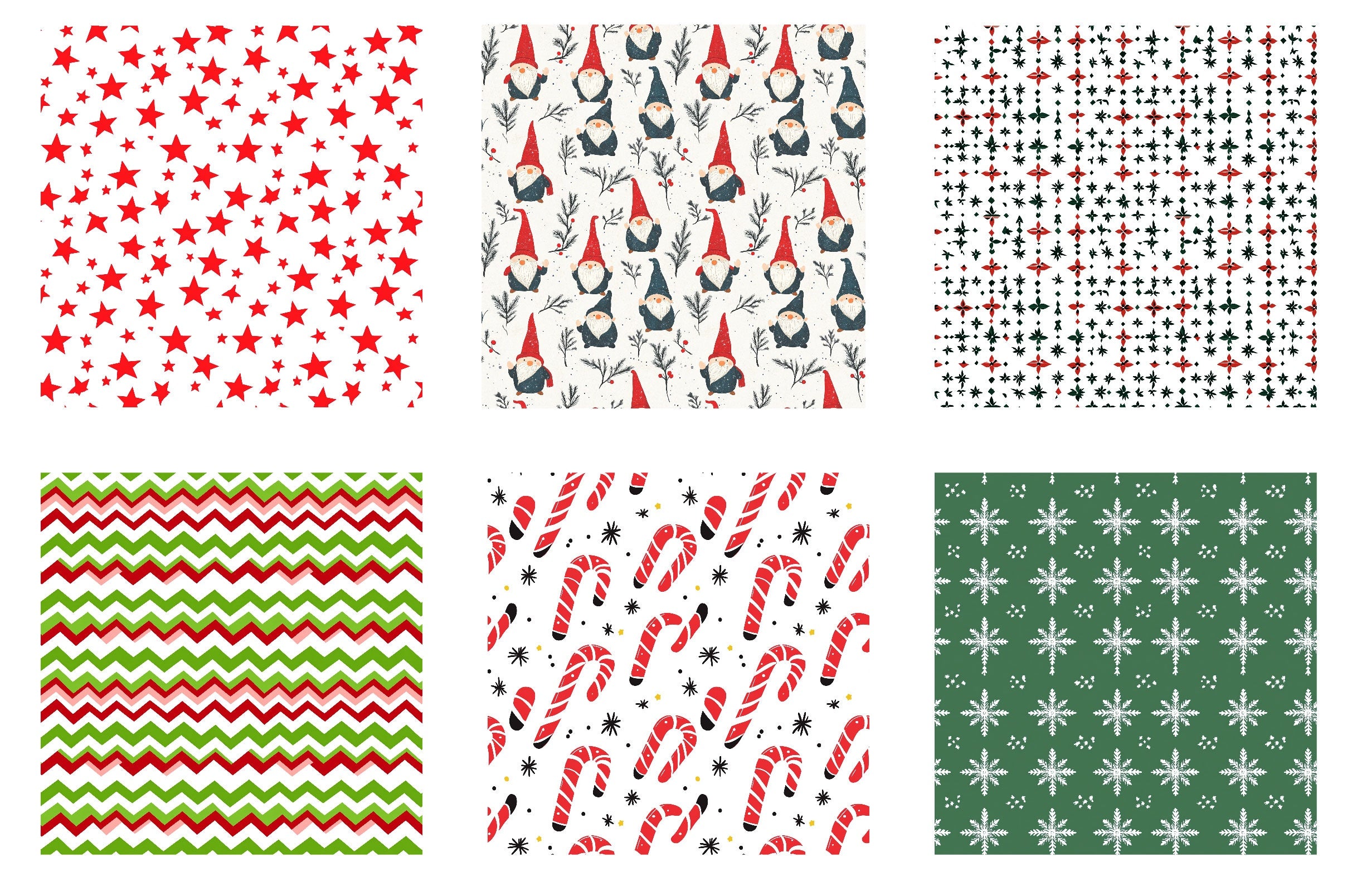 Merry Christmas Digital Papers Clipart Bundle - CraftNest - Digital Crafting and Art