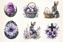 Black And White Easter Clipart Bundle - CraftNest - Digital Crafting and Art