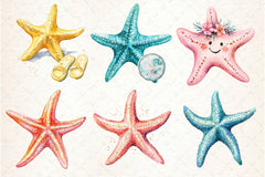 Summer Starfish Clipart Bundle 3 - CraftNest - Digital Crafting and Art