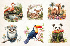 Spring Safari Time Clipart Bundle 2 - CraftNest - Digital Crafting and Art
