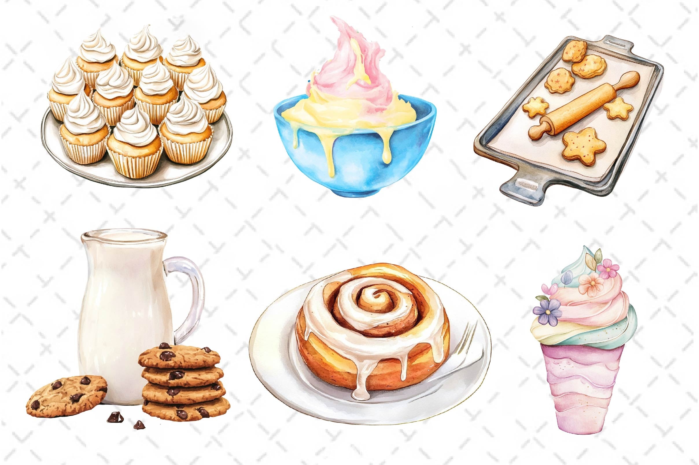 Vintage Baking Clipart Bundle 4 - CraftNest - Digital Crafting and Art