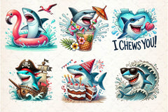 Funny Shark Break Through Clipart Bundle - CraftNest - Digital Crafting and Art