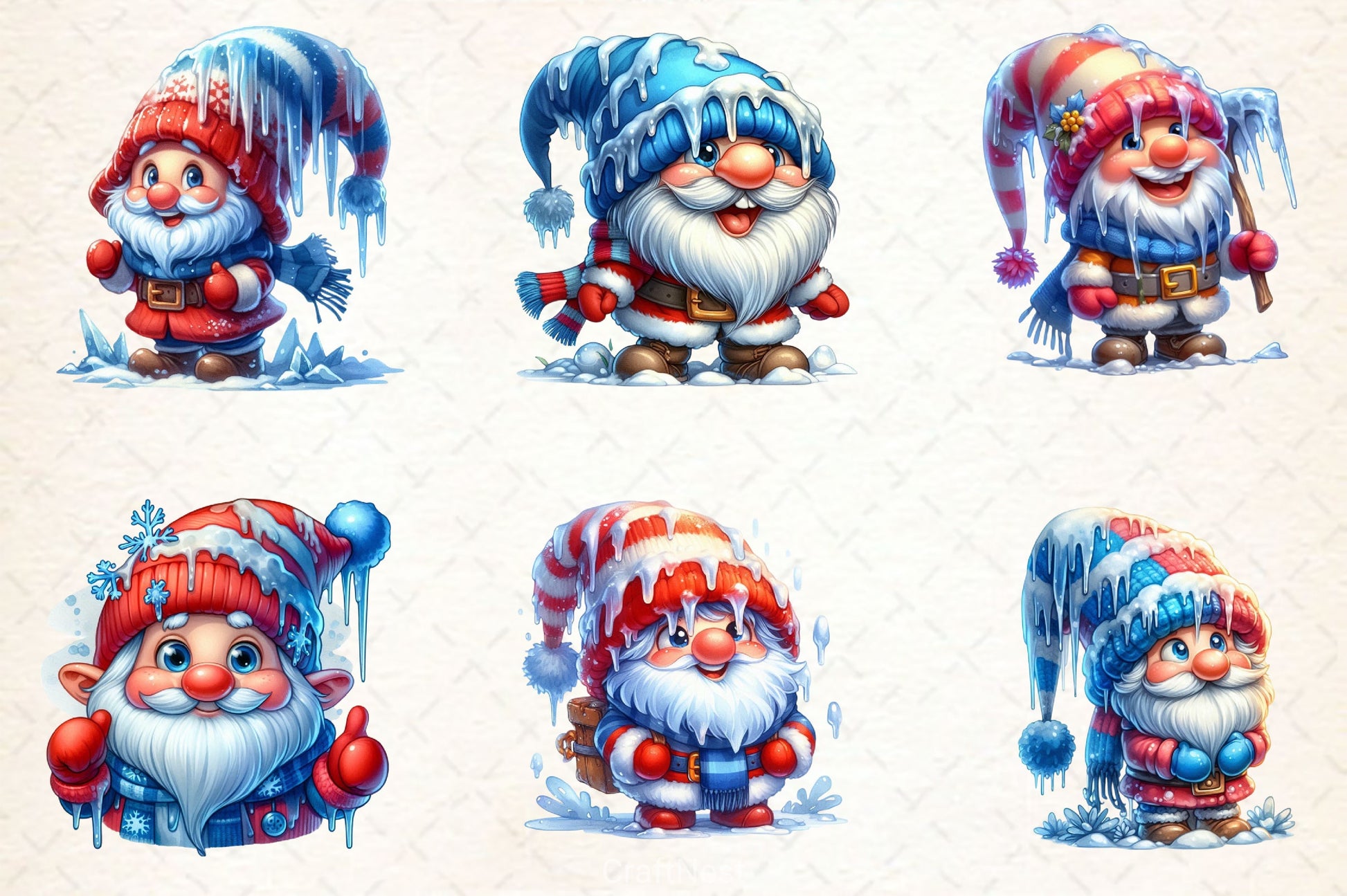Christmas Icing Gnome Clipart Bundle - CraftNest - Digital Crafting and Art