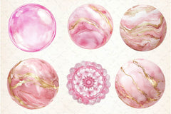 Soft Girly Round Shapes Clipart Bundle 2 - CraftNest - Digital Crafting and Art