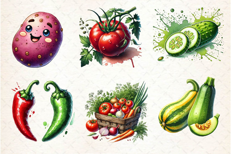 Vegetables Clipart Bundle 3 - CraftNest - Digital Crafting and Art