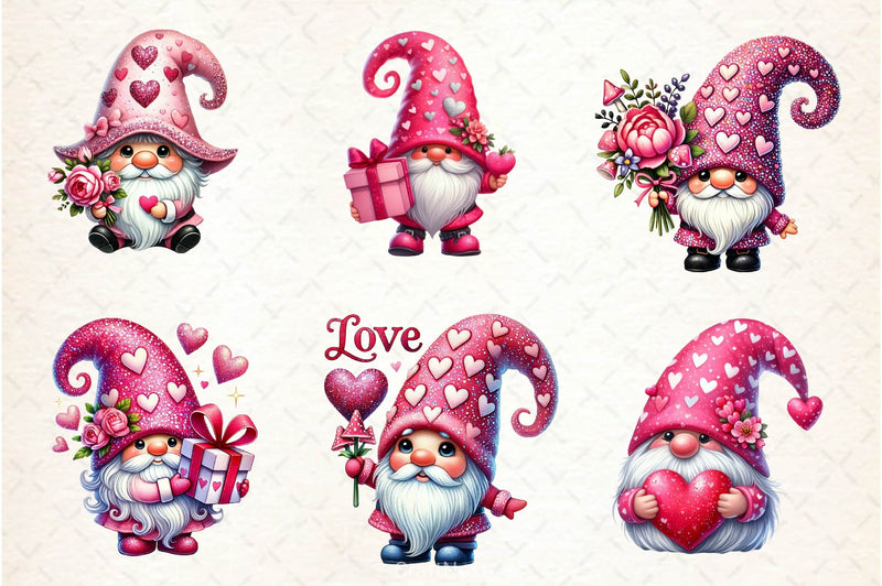 Valentine Gnome Clipart Bundle 5 - CraftNest - Digital Crafting and Art