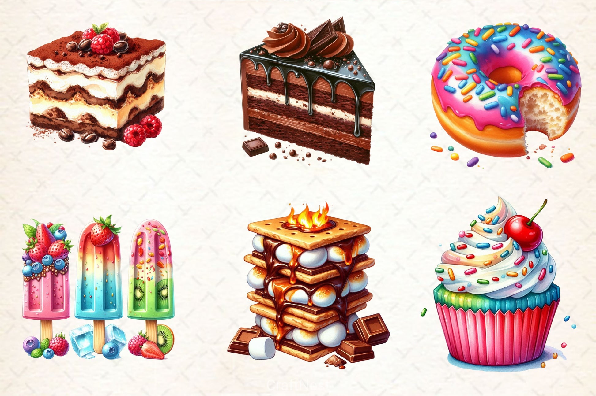 Dessert Clipart Bundle 3 - CraftNest - Digital Crafting and Art