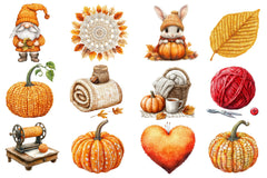 Crochet Autumn Clipart Bundle 2 - CraftNest - Digital Crafting and Art